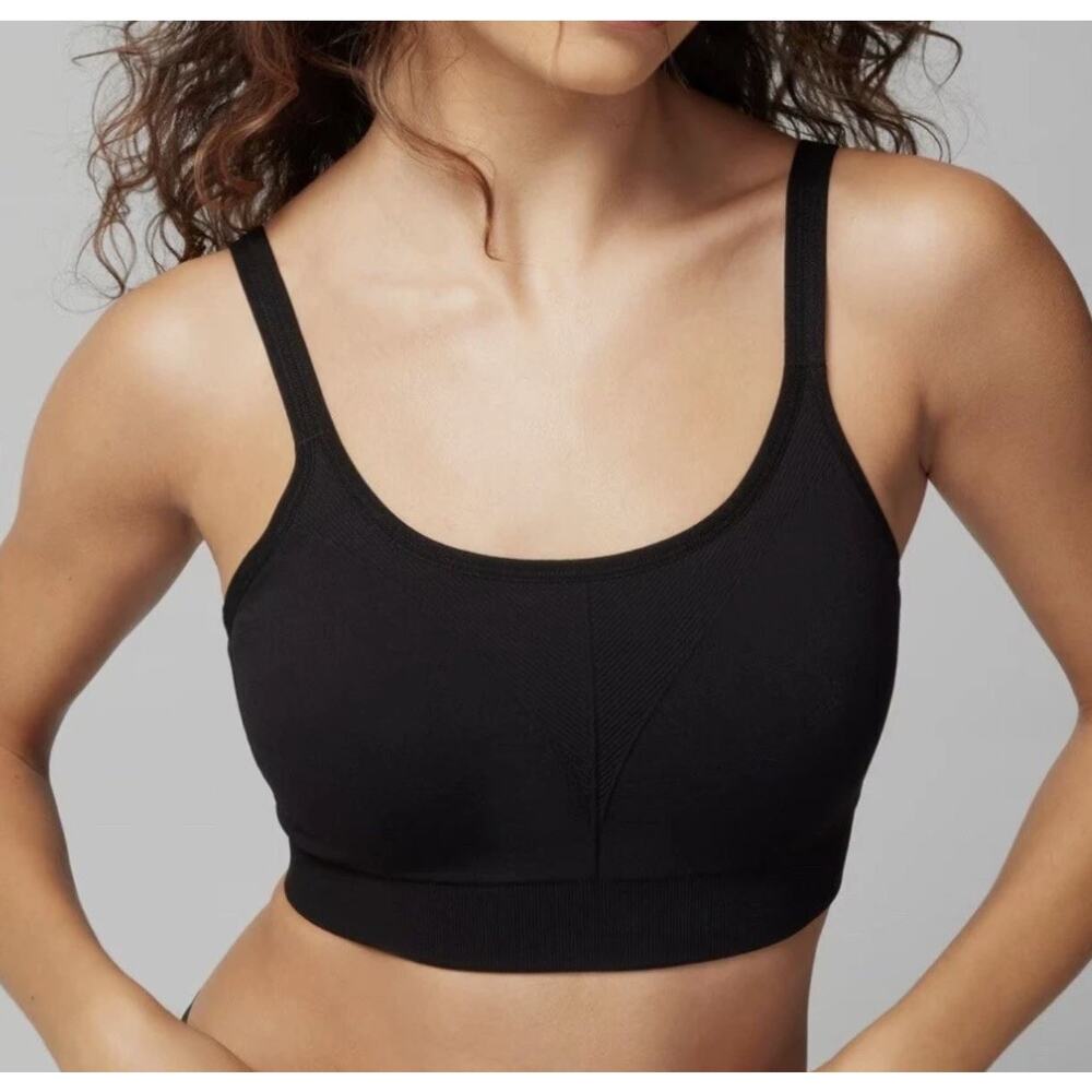 SOMA Sports Seamless Ballet Back Multiway Bra Wireless Black Sz M